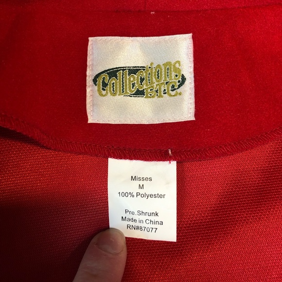 Collections Etc Vintage Red Jacket sz M - Picture 3 of 4